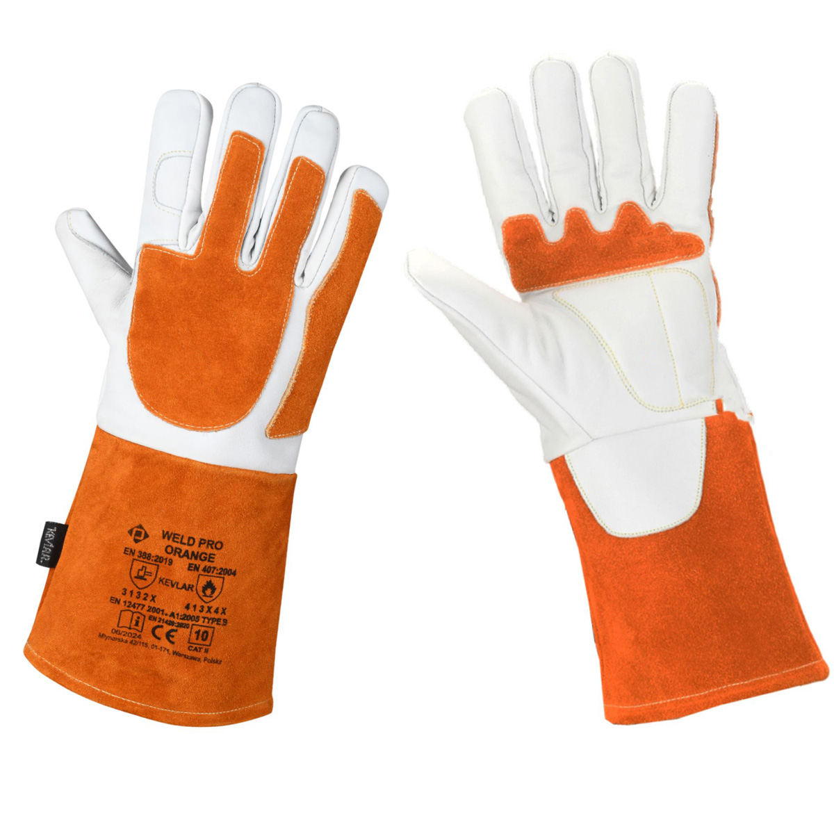 PSW WELD PRO ORANGE  Rękawice Spawalnicze TIG