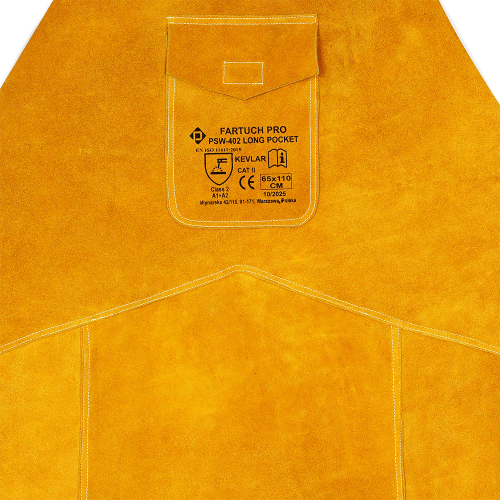 PSW-402 Long Pocket Skórzany Fartuch Spawalniczy