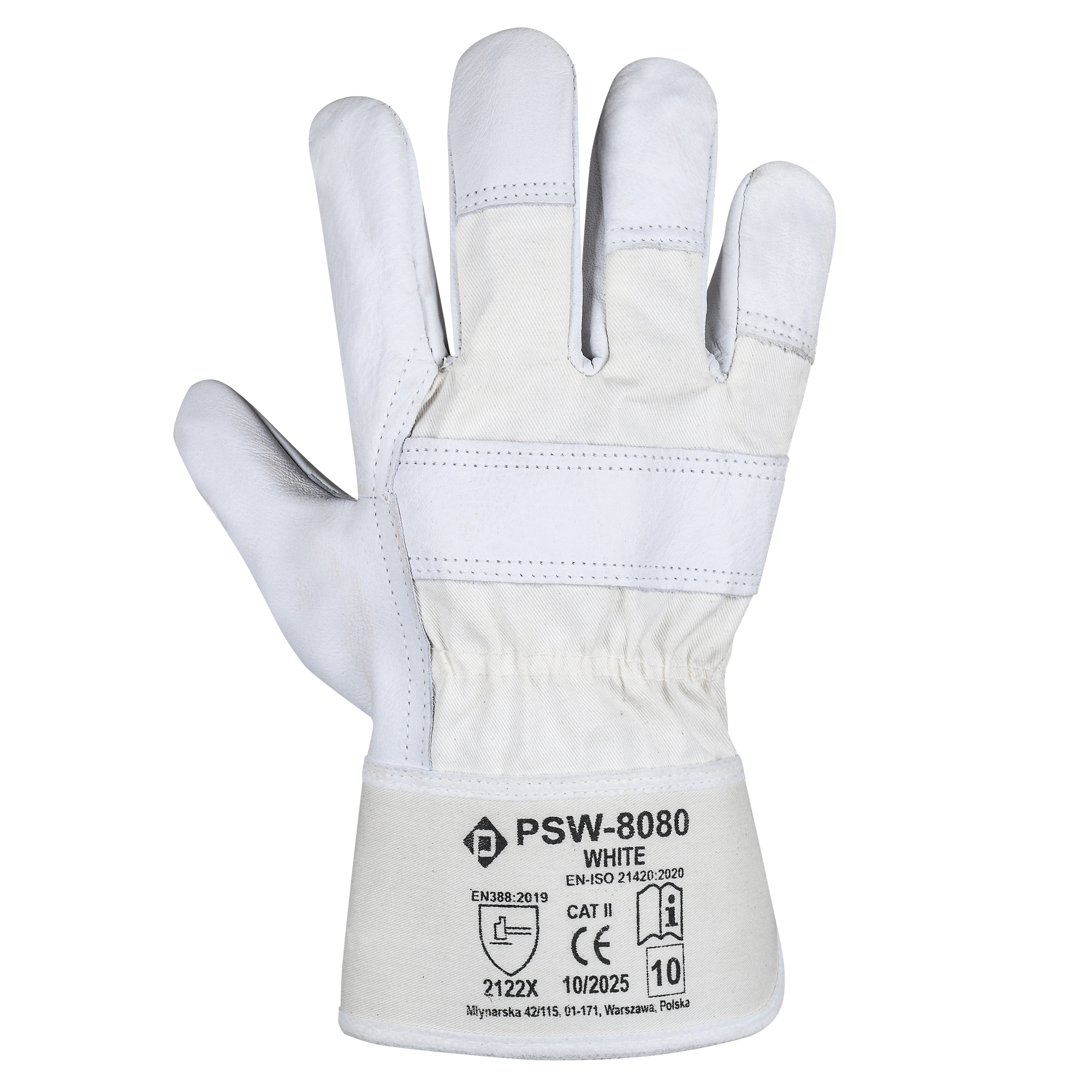 PSW-8080 White Rękawice Monterskie